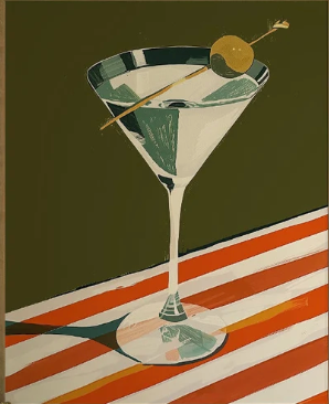 Martini Glass 8x10 - Paint By Number