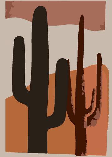 Cactus Landscape 8x10 - Paint By Number